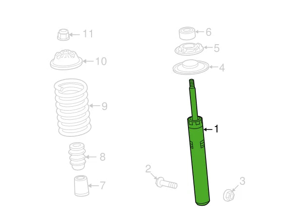NEW AUDI A4 B8 FRONT LEFT SHOCK ABSORBER 8F0413029B ORIGINAL