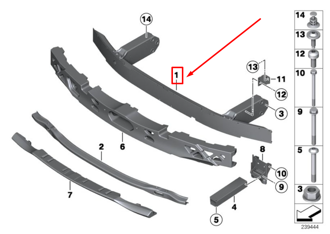 new bmw 5 gran turismo f07 front bumper carrier 51117200742 7200742 original