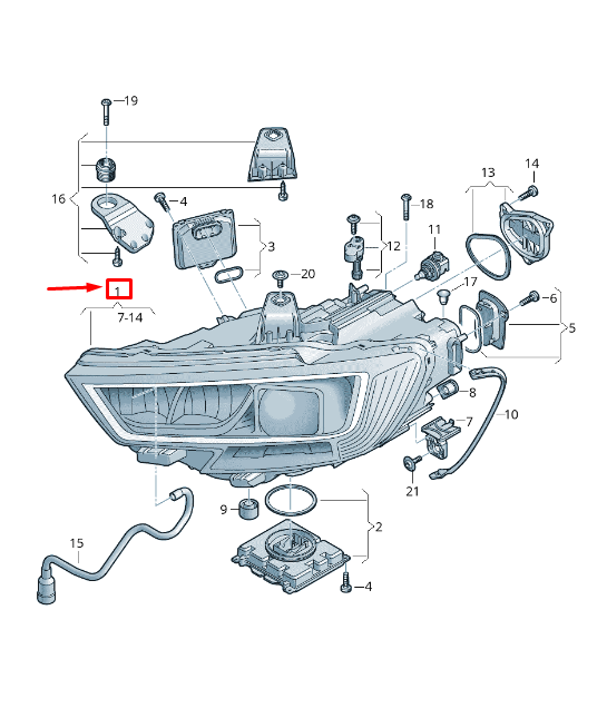 new audi a3 sportback 8v front right headlight lhd 8v0941774e original
