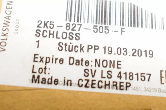 NEW VOLKSWAGEN CADDY 2K REAR LEFT DOOR LOCK 2K5827505F ORIGINAL