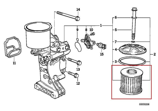 new bmw 3 e36 2.0i 110kw oil filter 11421730389 original