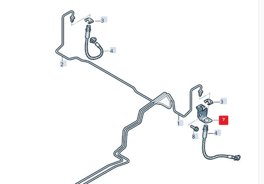 NEW AUDI Q5 FY 80A REAR LEFT BRAKE HOSE BRACKET HOLDER 80A611845H ORIGINAL