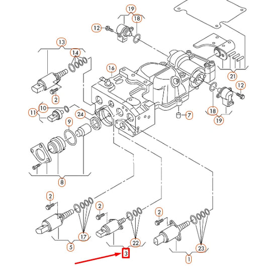 NEW AUDI R8 42 GEARBOX RECOGNITION SOLENOID VALVE 086927331A ORIGINAL