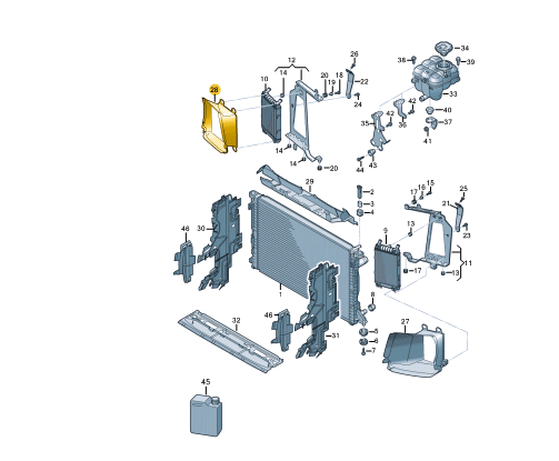 new volkswagen touareg cr7 right radiator air guide 760117336a original