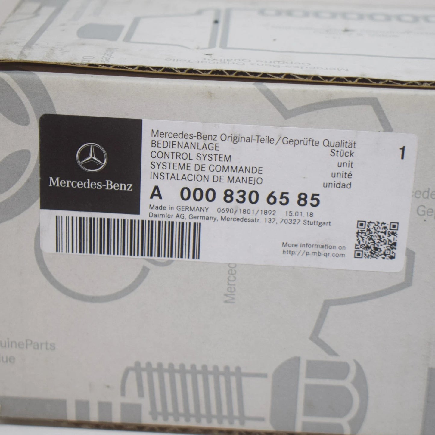 NEW MB SPRINTER 903 HEATER CONTROL PANEL SWITCH RHD A0008306585