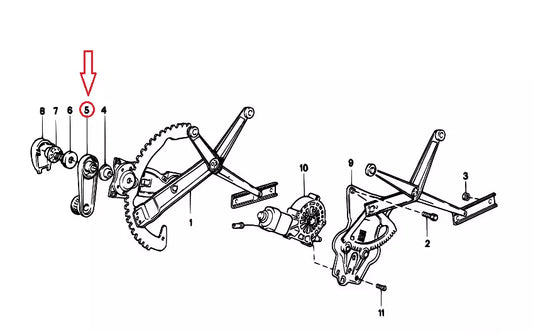 NEW BMW 3 E30 WINDOW CRANK LEVER 51321904507 1904507