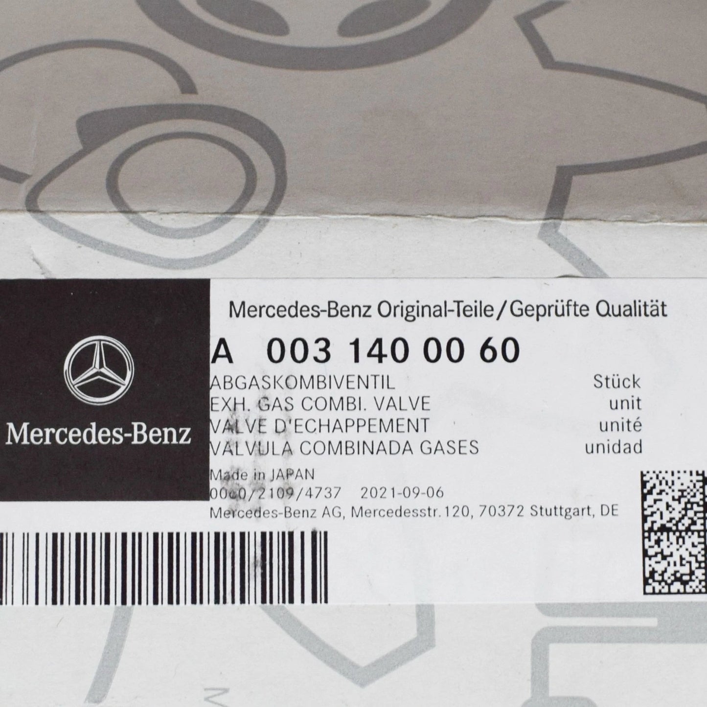 NEW MERCEDES-BENZ C W204 EGR VALVE A0031400060