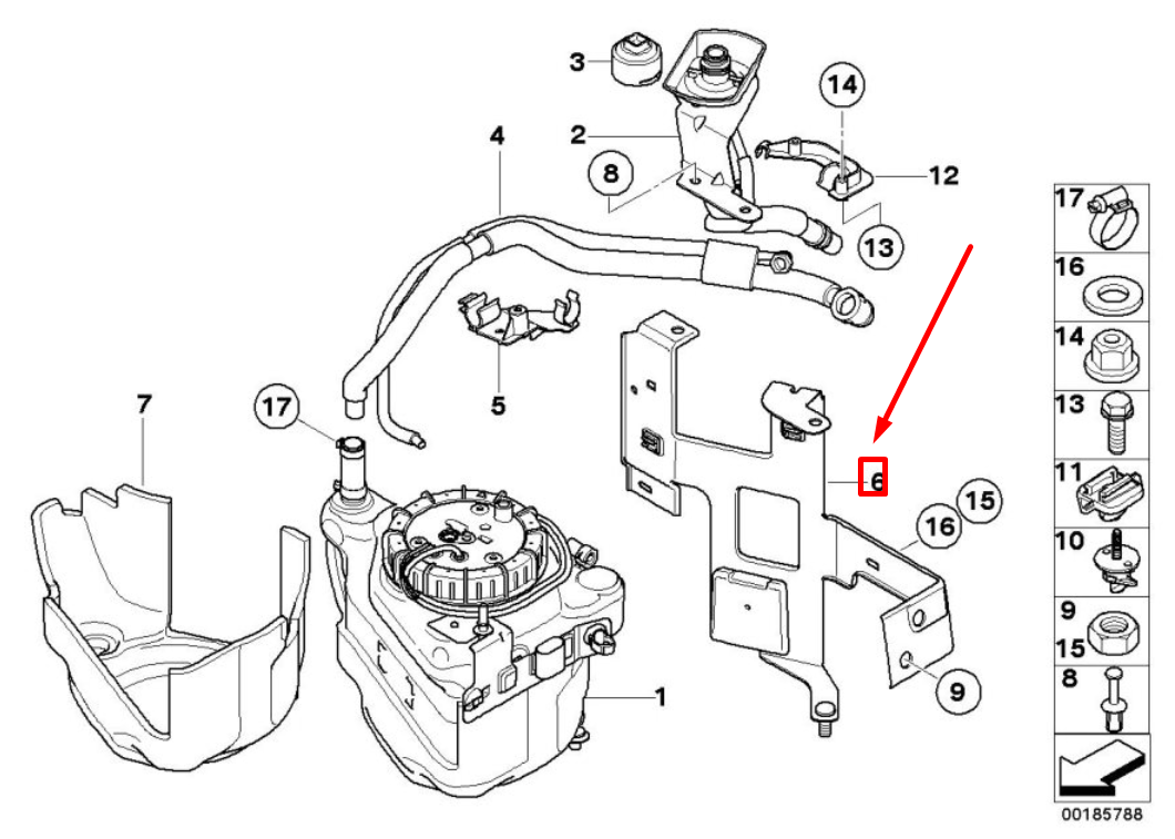 new bmw x5 e70 fuel tank holder 7244136 16197244136 original