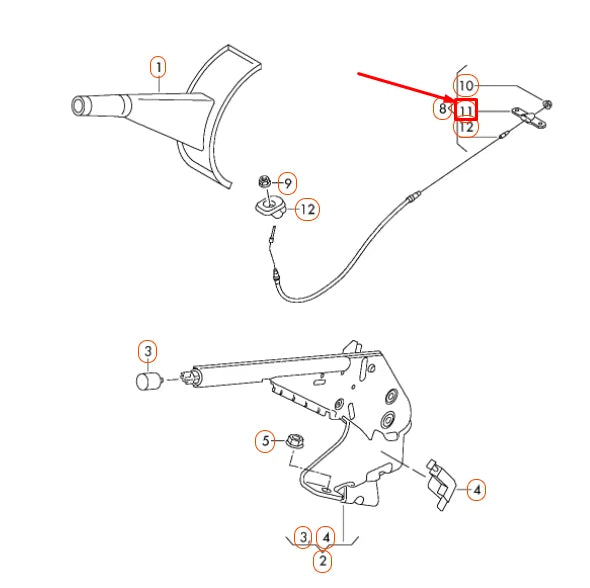 NEW VOLKSWAGEN AMAROK BRAKE LEVER COMPENSATING ARM 7H0711481A ORIGINAL