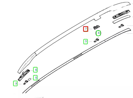 NEW BMW 3 TOURING E46 ROOF RAIL LEFT CARRIER CENTRE PAD 51137006327 ORIGINAL