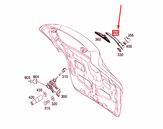 new mercedes-benz b w245 rear panel door wiper arm a1698200844 original