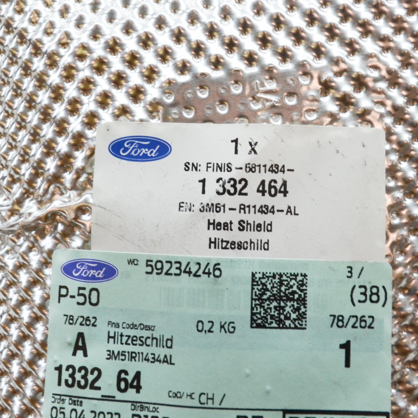 new ford focus mk2 rear exhaust system heat shield 1332464 original