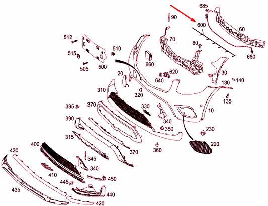 new mercedes-benz glc c253 front bumper pdc wiring harnes a2535402900 original
