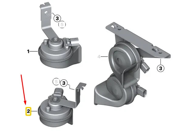 NEW BMW 2 COUPE F22 HIGH PITCH HORN SIGNAL 61337400705 7400705 ORIGINAL