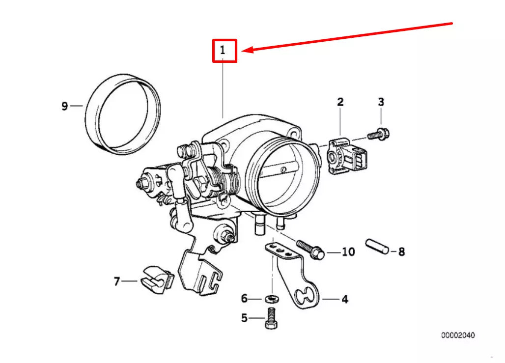NEW BMW 3 COMPACT E36 THROTTLE BODY 1433385 13541433385 ORIGINAL