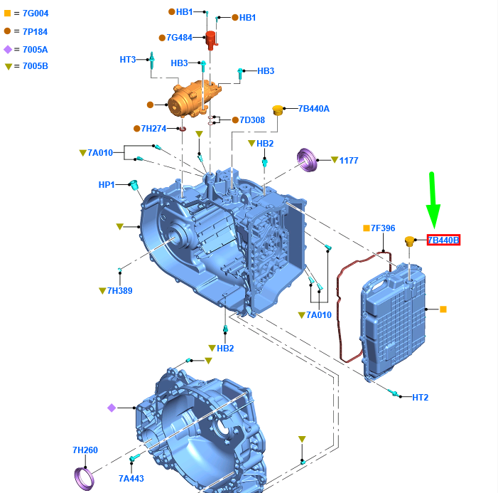 new ford kuga mk3 cx482 transmission oil filler tube cap 2265214 original