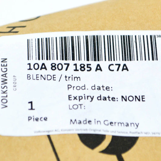 NEW VOLKSWAGEN ID.3 FRONT BUMPER CENTER RADAR SENSOR TRIM 10A807185AC7A