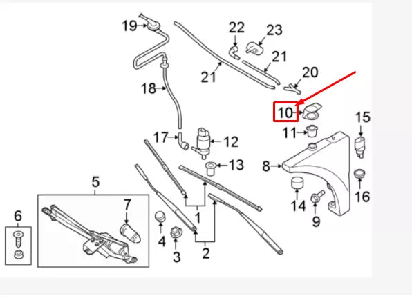 NEW AUDI Q7 4M WINDSHIELD RESERVOIR CAP 4M0955267 ORIGINAL