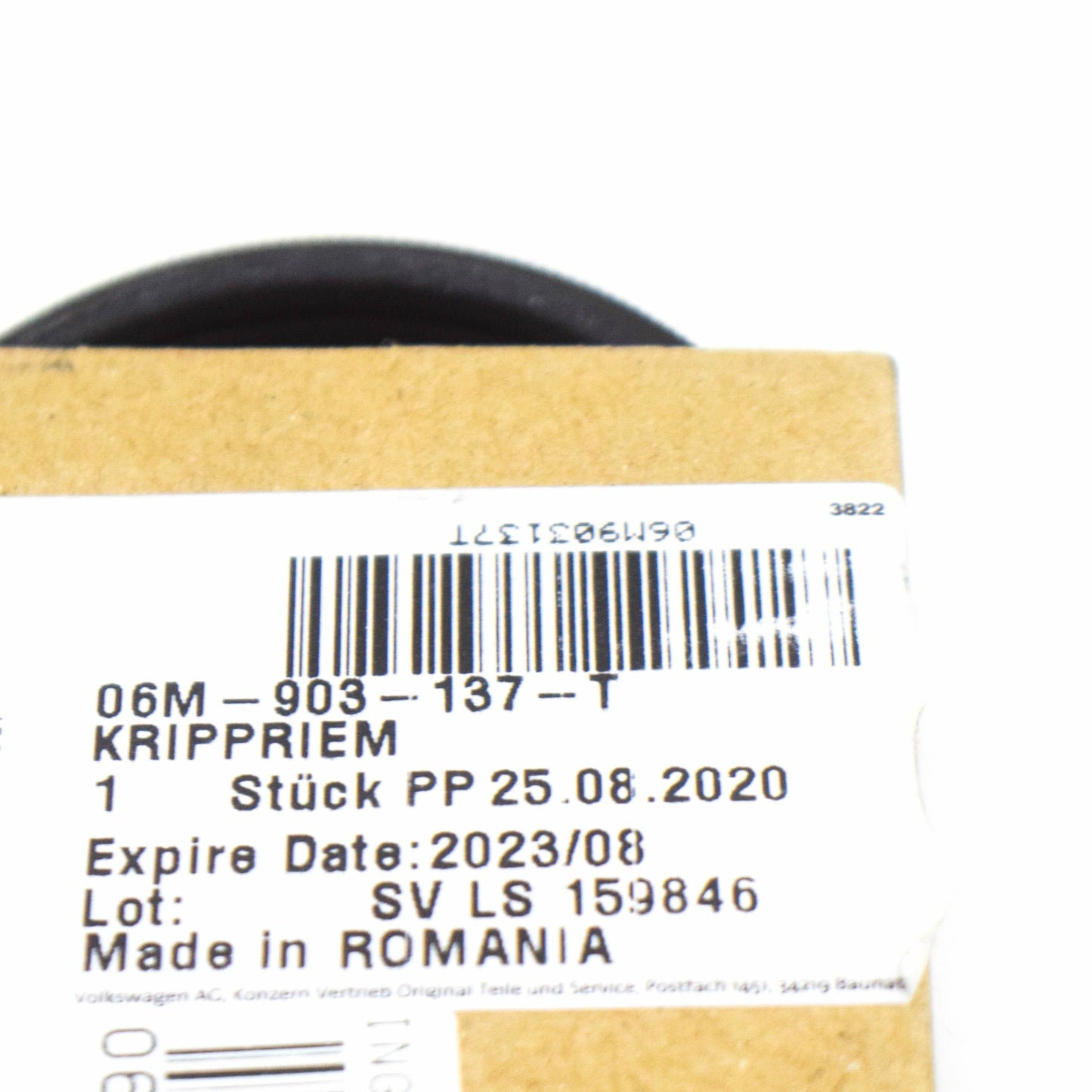 NEW AUDI A5 RS5 8W6 ACCESSORY DRIVE BELT 06M903137T ORIGINAL