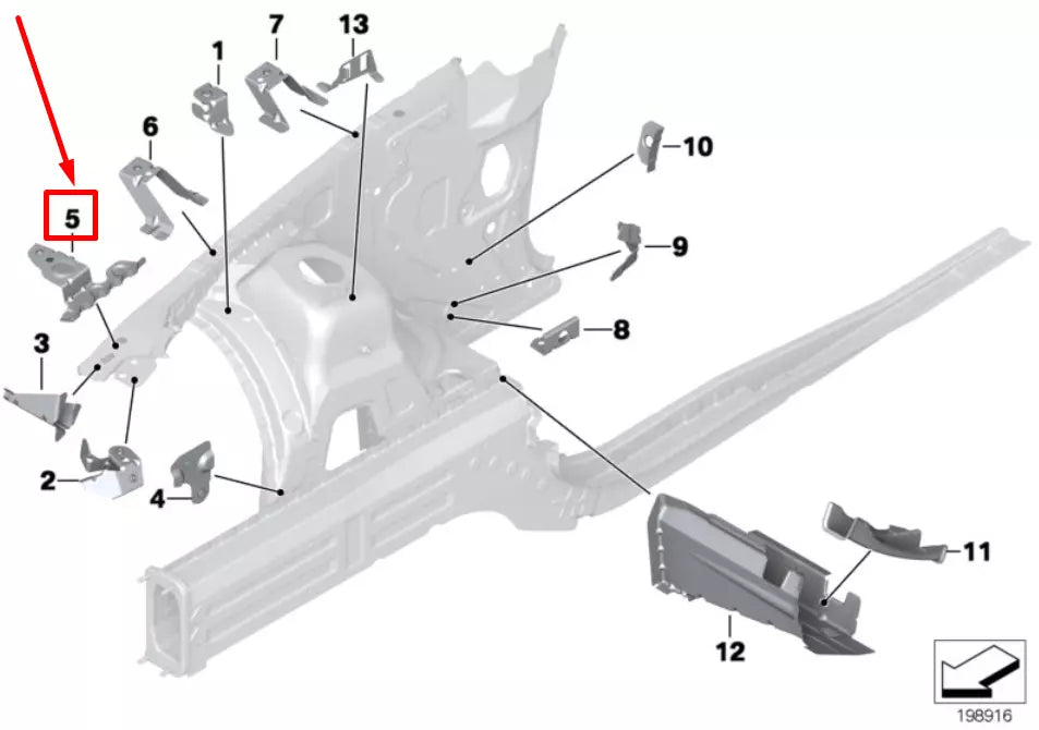 NEW BMW X1 E84 FRONT RIGHT DEFORMATION ELEMENT 41102992892 2992892 ORIGINAL