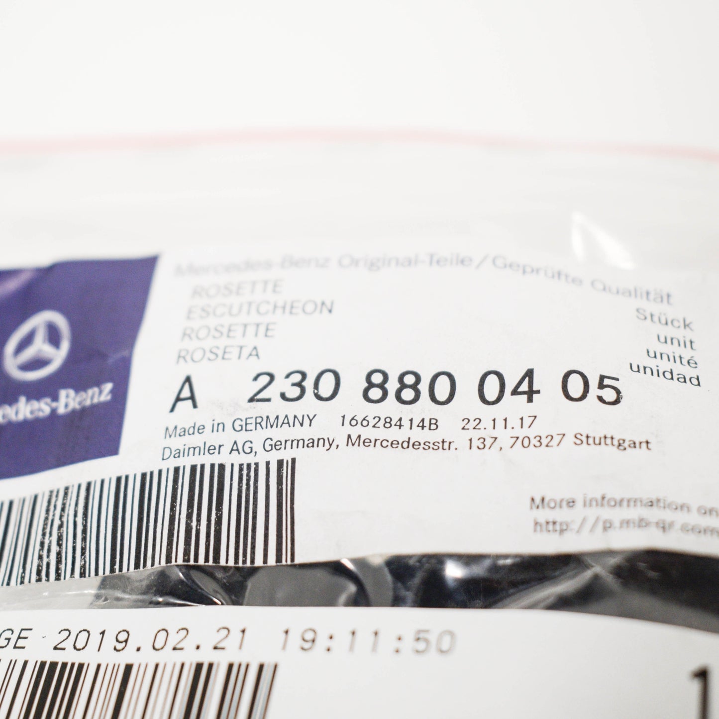 NEW MB SL R230 FRONT BUMPER HEADLIGHT WASHER RIGHT BRACKET A2308800405 ORIGINAL