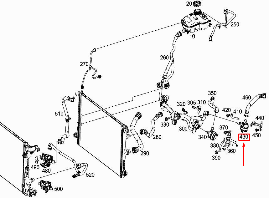 NEW MERCEDES-BENZ A W177 ADDITIONAL WATER PUMP A0005003600 ORIGINAL
