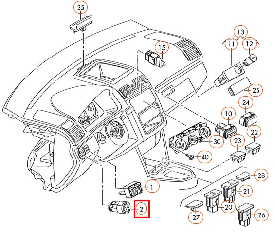 NEW VOLKSWAGEN GOLF MK6 HEADLIGHTS CONTROL SWITCH UNIT 3C8941431AXSH