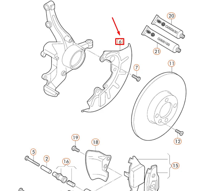 NEW VOLKSWAGEN BEETLE 9C FRONT RIGHT BRAKE DISC COVER PLATE 1J0615312A ORIGINAL