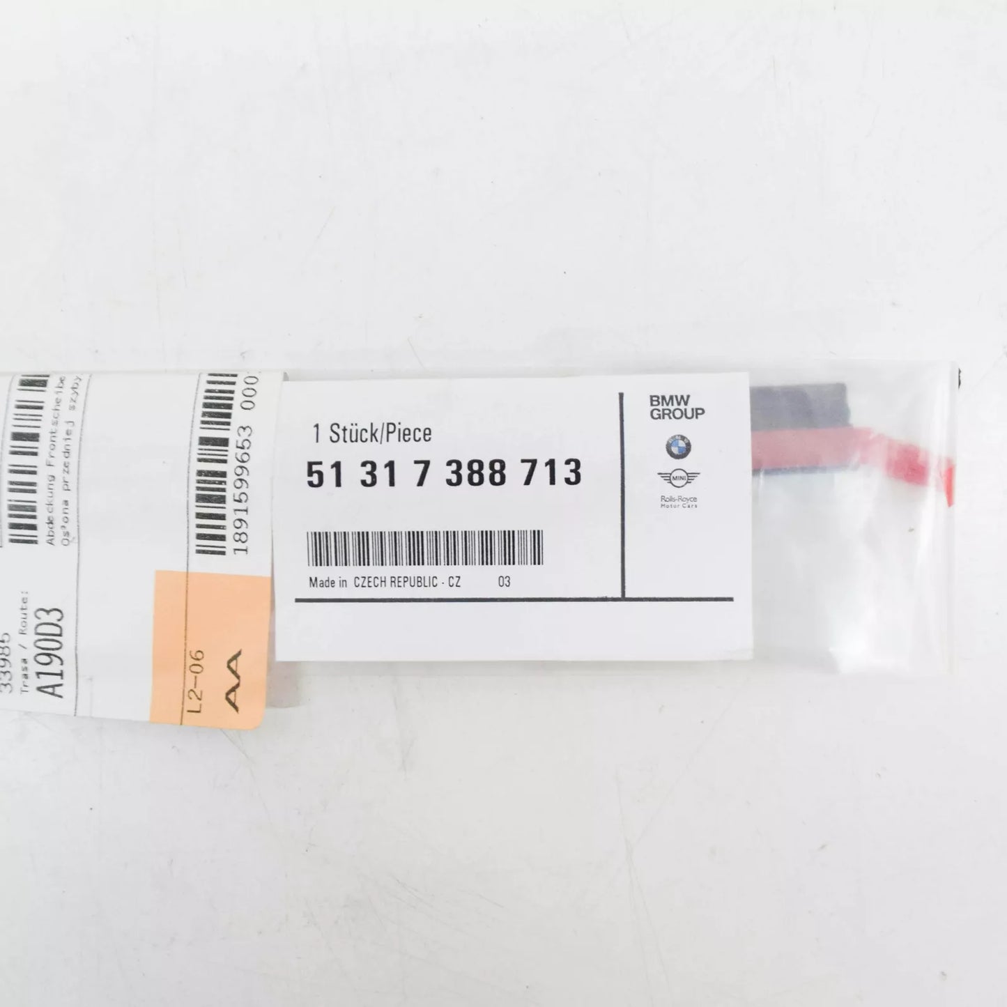 NEW BMW 5 G30 WINDSHIELD TOP COVER TRIM 51317388713 7388713 ORIGINAL