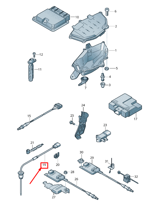 new audi q5 8r exhaust gas temperature sensor 4g0906088af original