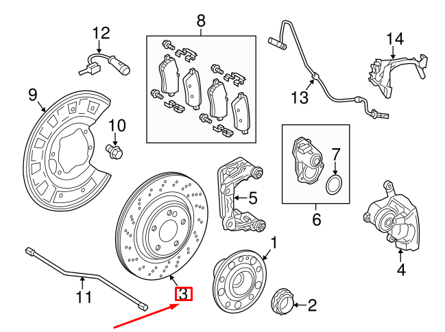 new mercedes-benz s w222 rear brake disc a2224231300 original