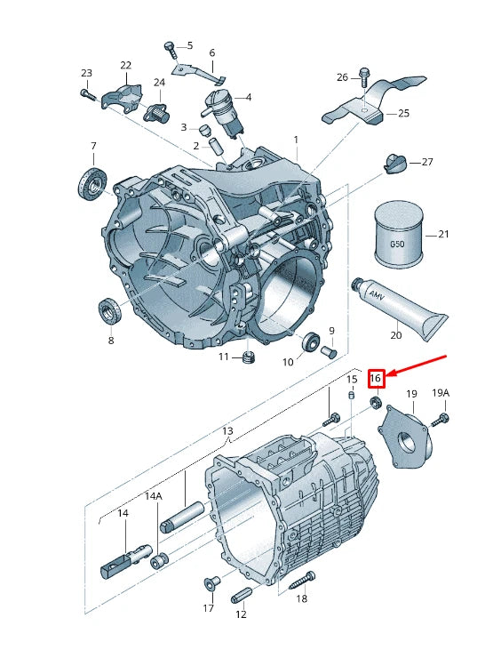 NEW AUDI A6 AVANT C6 GEAR SELECTOR SHAFT OIL SEAL 012301457C ORIGINAL