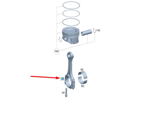 NEW MERCEDES-BENZ C W205 ENGINE CONNECTING ROD A2740303400
