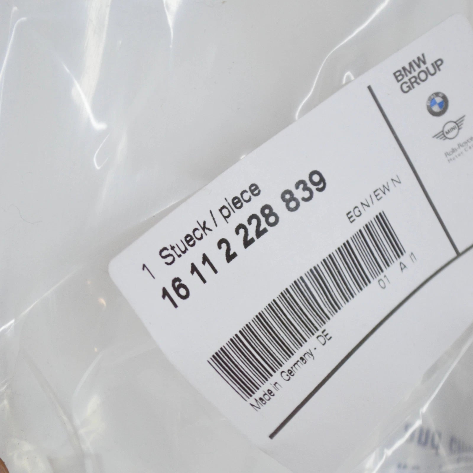 NEW BMW M5 E39 FUEL FEED LINE 16112228839 2228839 ORIGINAL