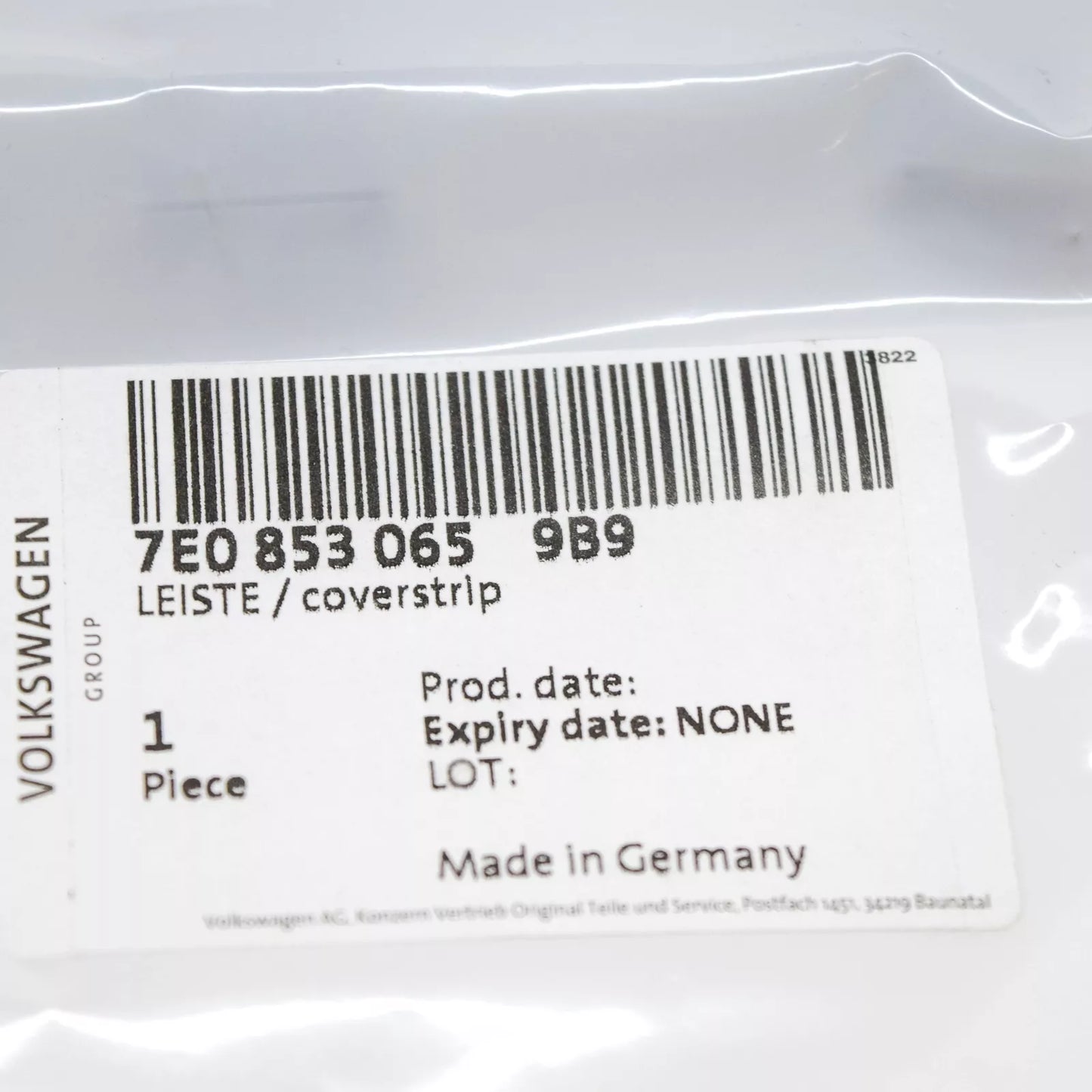 NEW VW TRANSPORTER T6 FRONT RADIATOR GRILLE LEFT TRIM 7E08530659B9 ORIGINAL