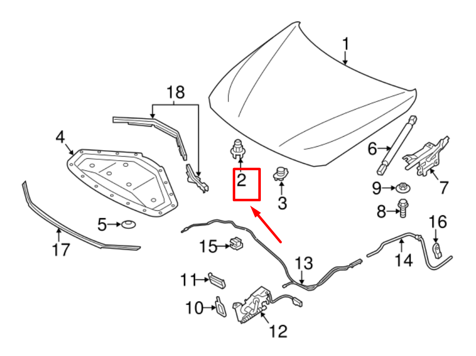 new bmw 1 f20 hood slam adjuster 51767183752 7183752 original