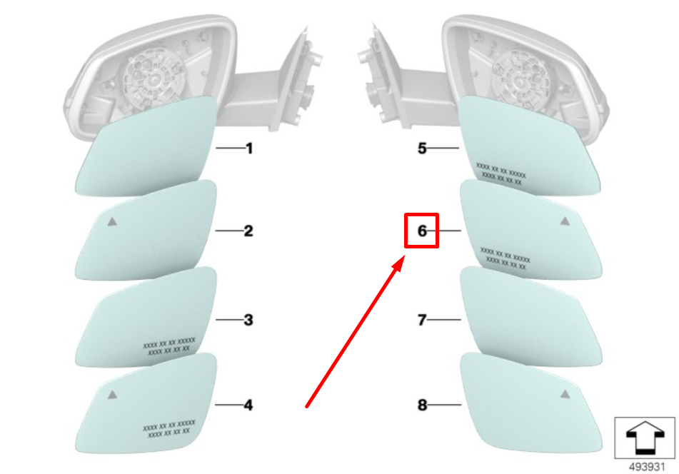 new bmw z4 g29 front right door mirror glass 51167461792 7461792 original