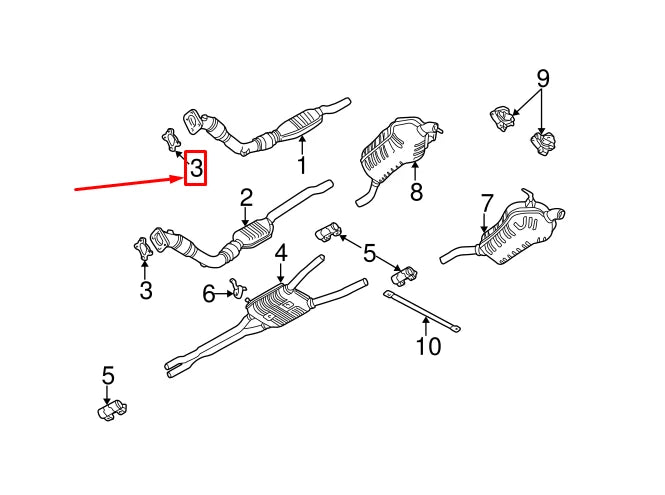 NEW AUDI A8 D3 4E FRONT EXHAUST MUFFLER GASKET 8E0253115C ORIGINAL