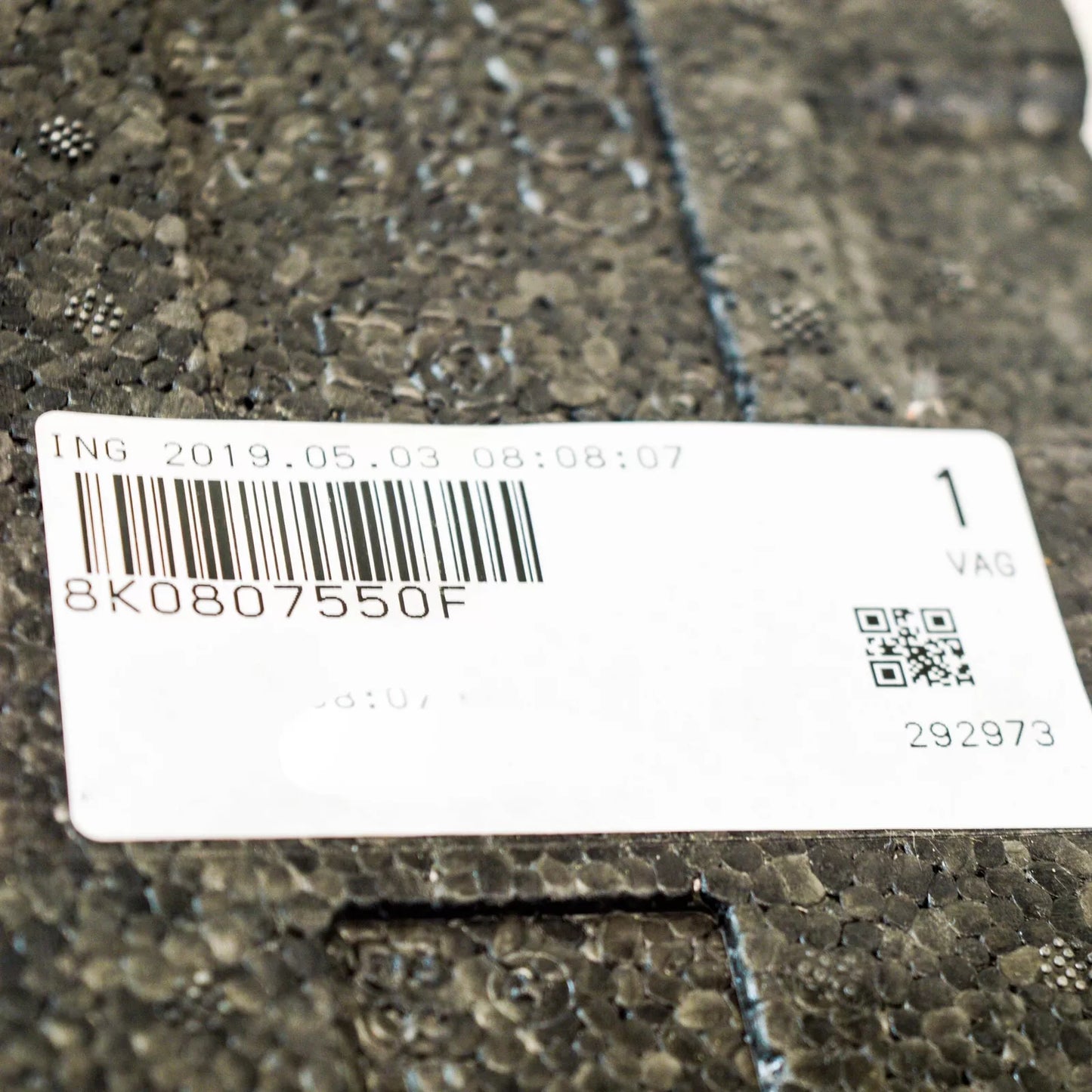 NEW AUDI A4 B8 FRONT BUMPER FOAM FILLER PIECE 8K0807550F 2014 ORIGINAL