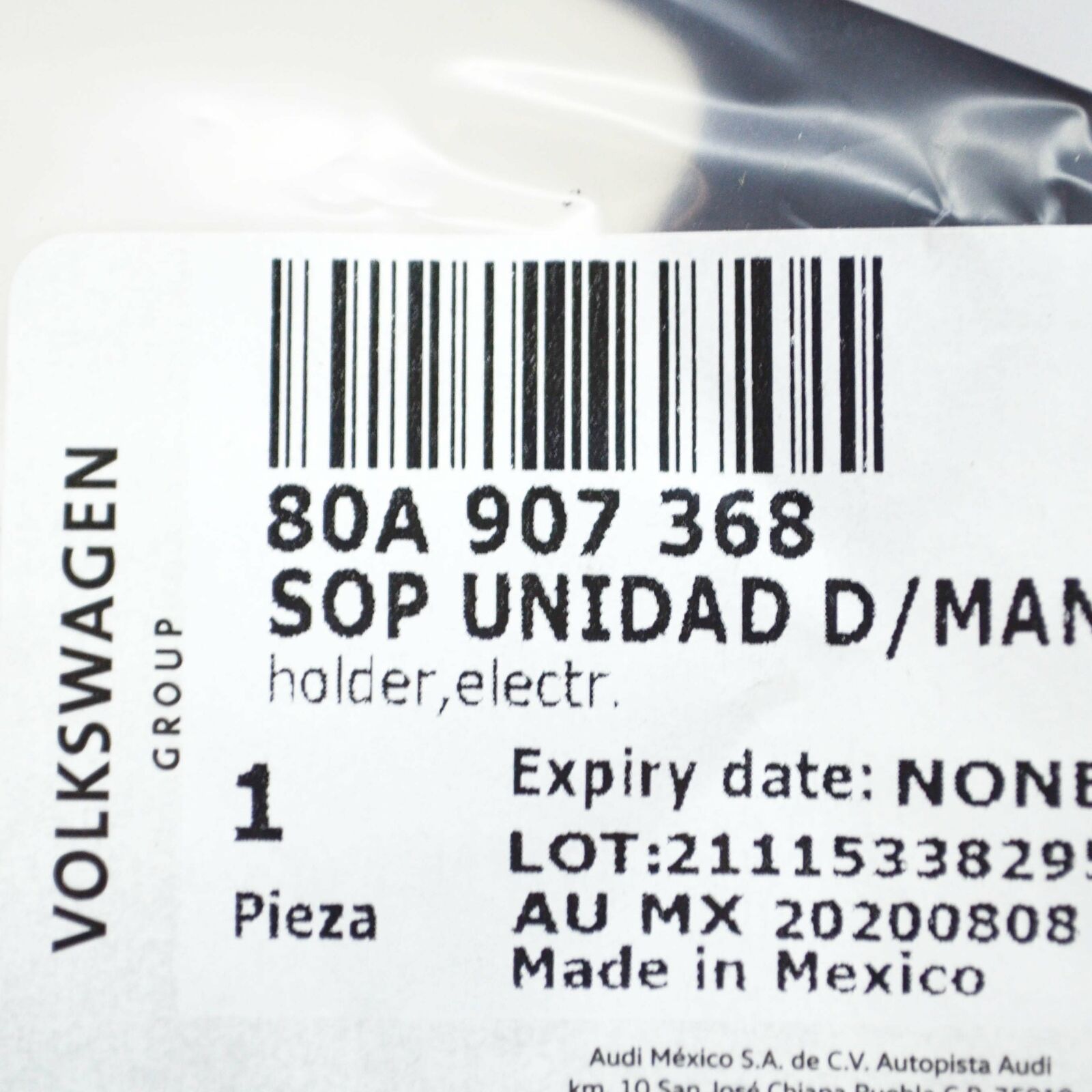 NEW AUDI Q5 FY 80A LEFT REAR CONTROL UNIT BRACKET 80A907368 ORIGINAL