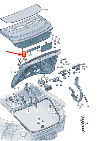 NEW AUDI E-TRON GT REAR LID WATER DRAINAGE HOSE 8S0827429A ORIGINAL