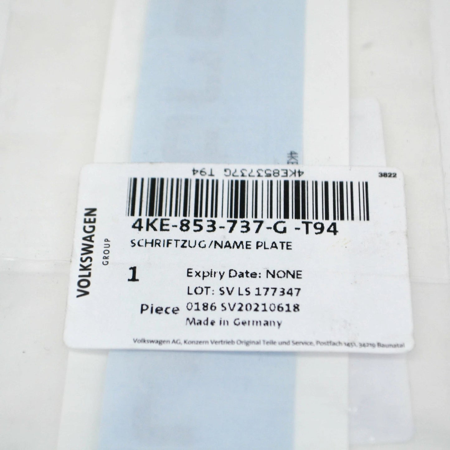 NEW AUDI E-TRON QUATTRO REAR TRUNK BOOTLID BADGE LOGO 4KE853737GT94 ORIGINAL