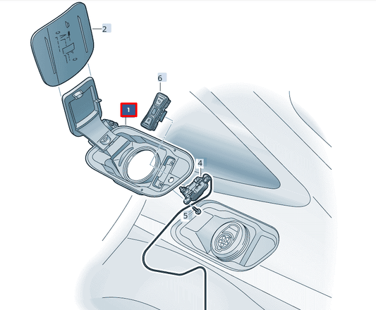 NEW AUDI A6 C8 FUEL TANK FLAP INSERT 4K0810593 ORIGINAL