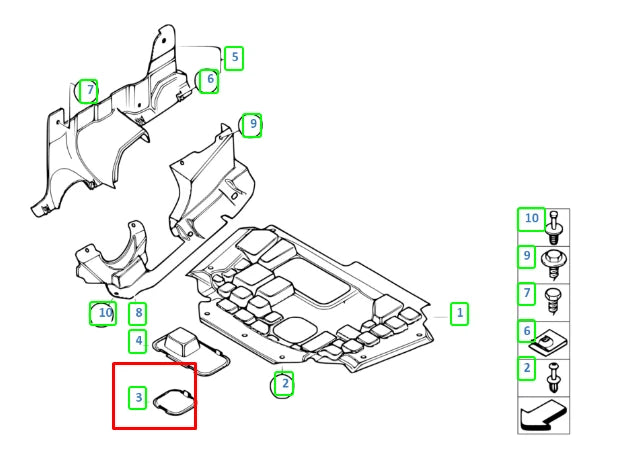 NEW BMW X3 E83 FRONT STIFFENING PLATE COVER 51743404195 ORIGINAL