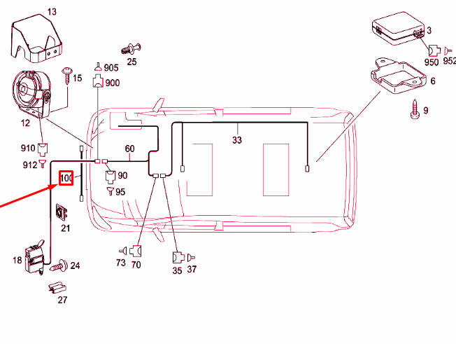 NEW MERCEDES-BENZ VITO W639 HORN ADAPTER LINE WIRING HARNESS A6394406613