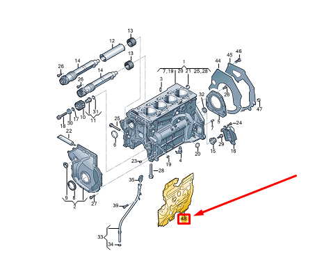 NEW VW GOLF VARIANT CG MK8 ENGINE SOUND ABSORBER 06Q103967D ORIGINAL
