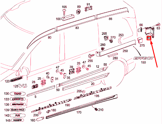 NEW MERCEDES-BENZ VITO W639 REAR BUMPER LEFT BOTTOM TRIM A63969405259999