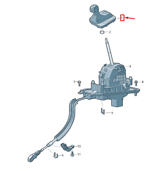 new vw touareg 7p mk2 selector mechanism cover lhd 7p1713203gdic original