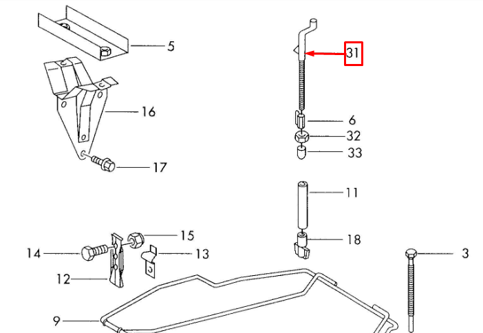 NEW VOLKSWAGEN CRAFTER 2E SPARE WHEEL MOUNTING HOOK 220MM 2D3803658 ORIGINAL