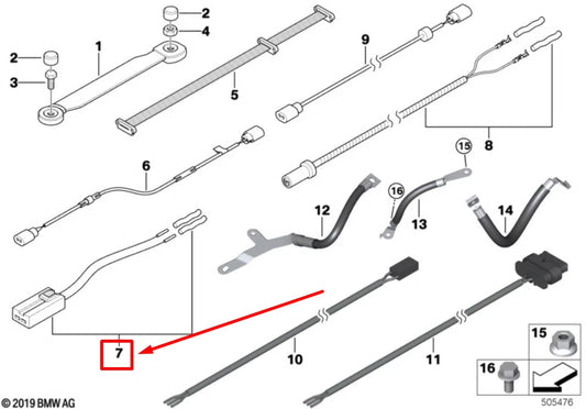 NEW BMW 3 E90 INTERIOR LIGHTING ADAPTER LEAD 61126955406 6955406 ORIGINAL